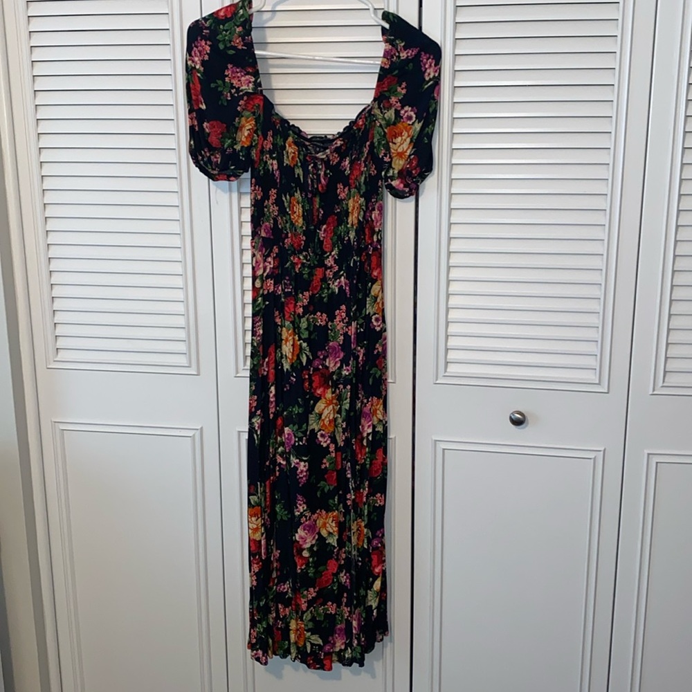 Red Dress boutique floral midi dress